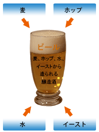 図：ビールの材料